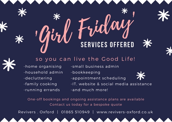 Book yourself a ‘Girl Friday’ – so you can Live the Good Life!